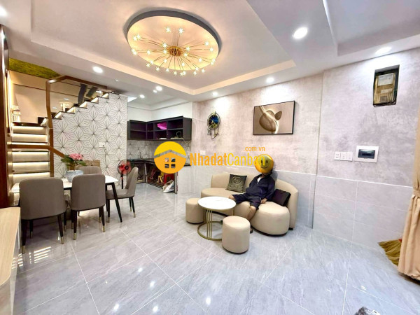 Siêu phẩm quang trung gần ngã 6 gò vấp 4 tầng ngang 4m hẻm nhựa chỉ 3 tỷ 99