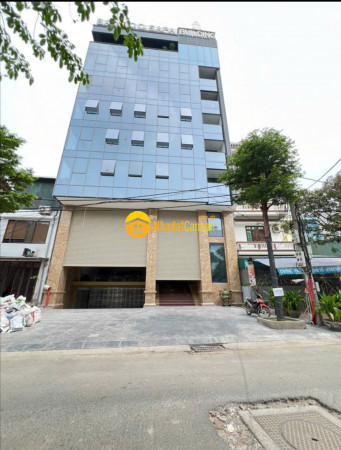 Cho thuê tòa văn phòng 9 tầng mp phú gia, tây hồ dt 350m2 mt 14m. giá 400trth